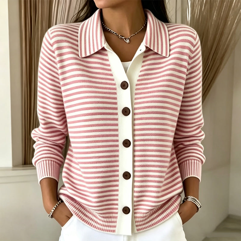 📢📢50%Rabatt!!!🎉✨Gestreifte Strickjacke für Damen