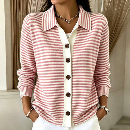 📢📢50%Rabatt!!!🎉✨Gestreifte Strickjacke für Damen