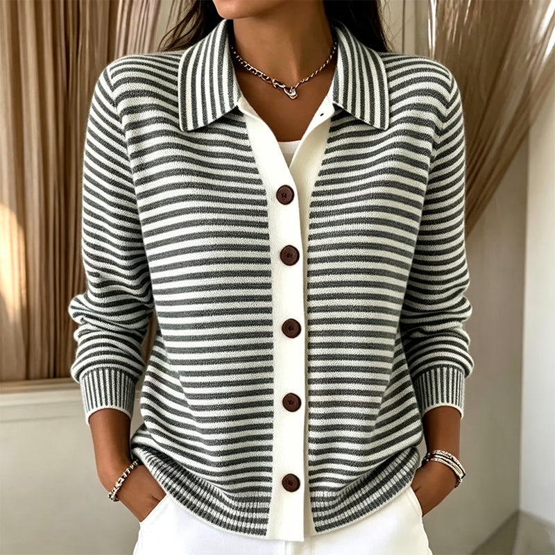 📢📢50%Rabatt!!!🎉✨Gestreifte Strickjacke für Damen