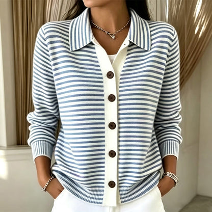 📢📢50%Rabatt!!!🎉✨Gestreifte Strickjacke für Damen