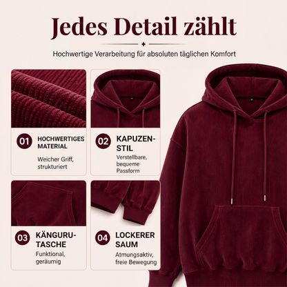 📢📢50%Rabatt!!!🎉✨Damen-Kapuzenpullover aus Cord mit Taschen