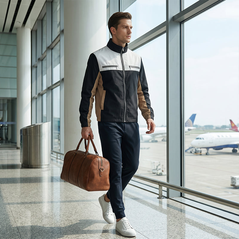 📢📢50%Rabatt!!!🎉✨Herren-Stehkragenjacke im Color-Block-Design
