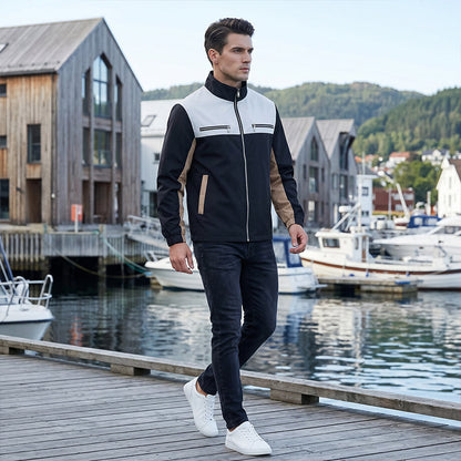 📢📢50%Rabatt!!!🎉✨Herren-Stehkragenjacke im Color-Block-Design