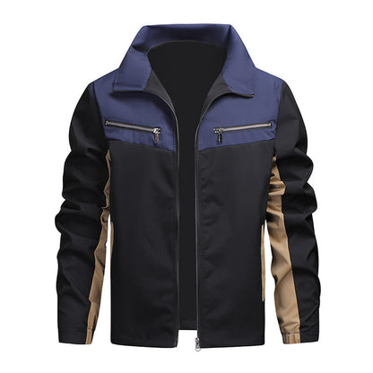 📢📢50%Rabatt!!!🎉✨Herren-Stehkragenjacke im Color-Block-Design