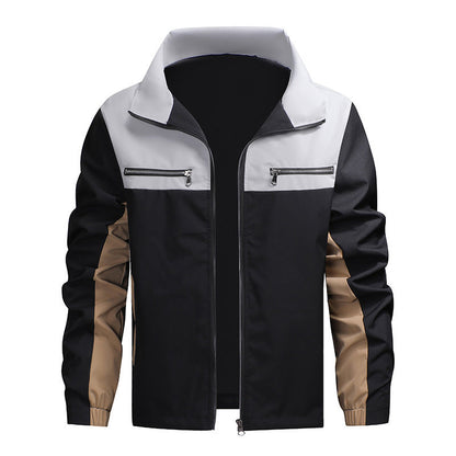 📢📢50%Rabatt!!!🎉✨Herren-Stehkragenjacke im Color-Block-Design
