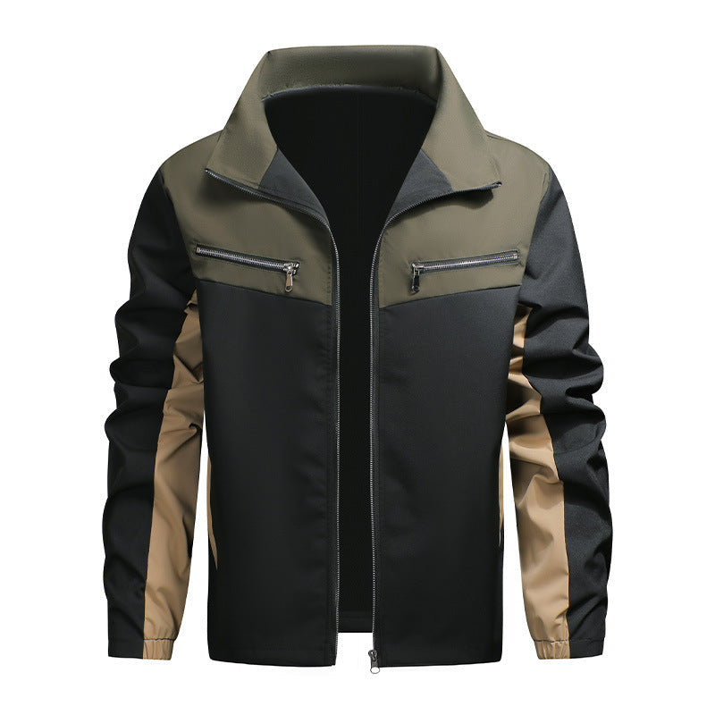 📢📢50%Rabatt!!!🎉✨Herren-Stehkragenjacke im Color-Block-Design