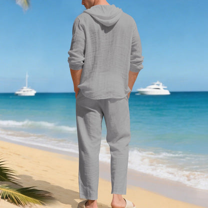 📢📢50%Rabatt!!!🎉🏆 Verkaufsschlager – jetzt halber Preis! Atmungsaktives Leinen-Strandoutfit für Herren