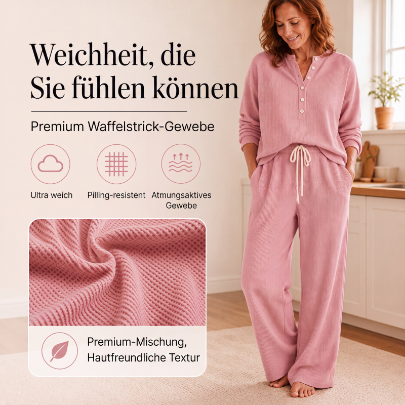 📢📢50%Rabatt!!!🎉✨Waffelstrick-Loungewear-Set für Damen