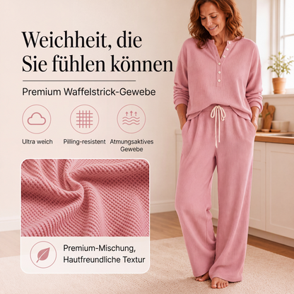 📢📢50%Rabatt!!!🎉✨Waffelstrick-Loungewear-Set für Damen