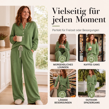 📢📢50%Rabatt!!!🎉✨Waffelstrick-Loungewear-Set für Damen