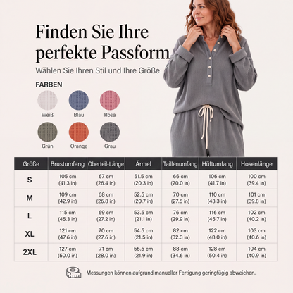 📢📢50%Rabatt!!!🎉✨Waffelstrick-Loungewear-Set für Damen