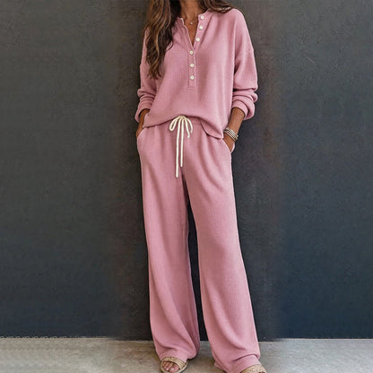 📢📢50%Rabatt!!!🎉✨Waffelstrick-Loungewear-Set für Damen