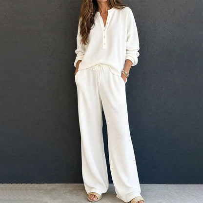 📢📢50%Rabatt!!!🎉✨Waffelstrick-Loungewear-Set für Damen