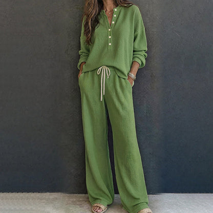 📢📢50%Rabatt!!!🎉✨Waffelstrick-Loungewear-Set für Damen