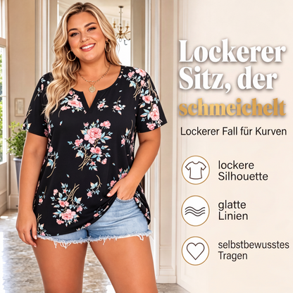 📢📢50%Rabatt!!!🎉✨Legeres Damen-T-Shirt mit V-Ausschnitt & kurzen Ärmeln