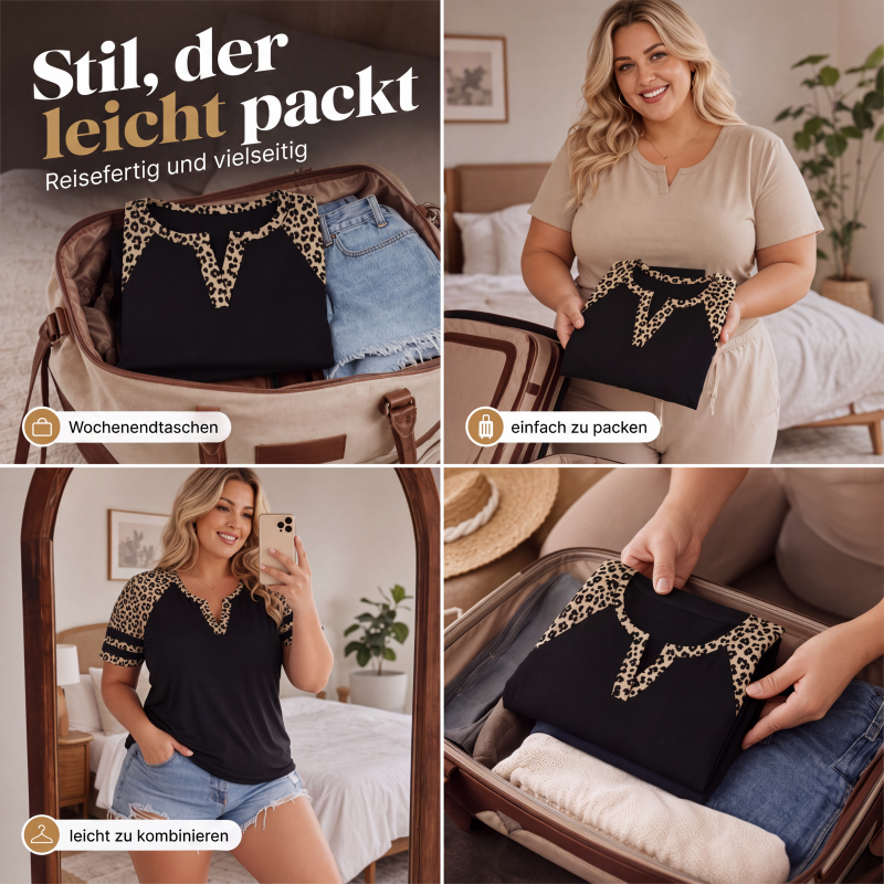 📢📢50%Rabatt!!!🎉✨Legeres Damen-T-Shirt mit V-Ausschnitt & kurzen Ärmeln