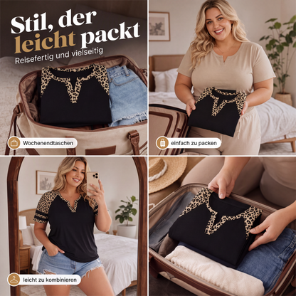 📢📢50%Rabatt!!!🎉✨Legeres Damen-T-Shirt mit V-Ausschnitt & kurzen Ärmeln