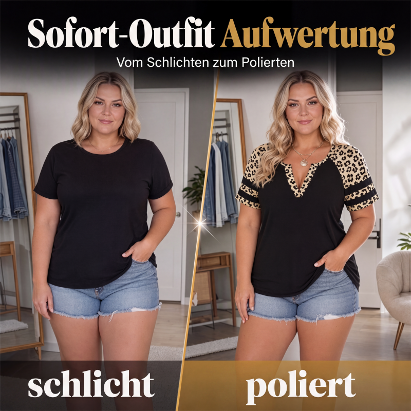 📢📢50%Rabatt!!!🎉✨Legeres Damen-T-Shirt mit V-Ausschnitt & kurzen Ärmeln