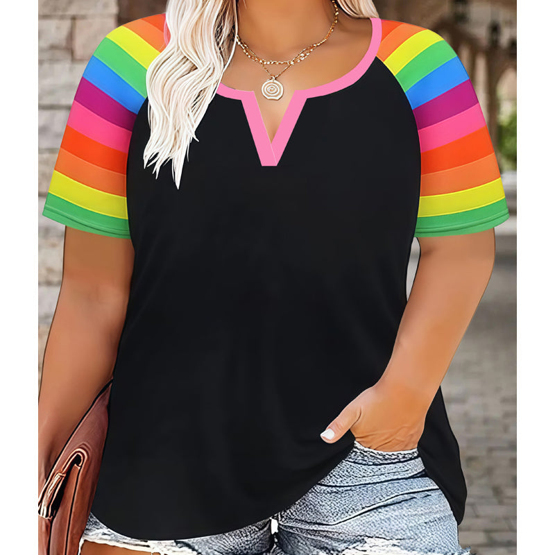 📢📢50%Rabatt!!!🎉✨Legeres Damen-T-Shirt mit V-Ausschnitt & kurzen Ärmeln