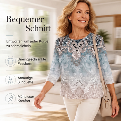 📢📢50%Rabatt!!!🎉✨Damen T-Shirt mit modischem Print & Rundhalsausschnitt