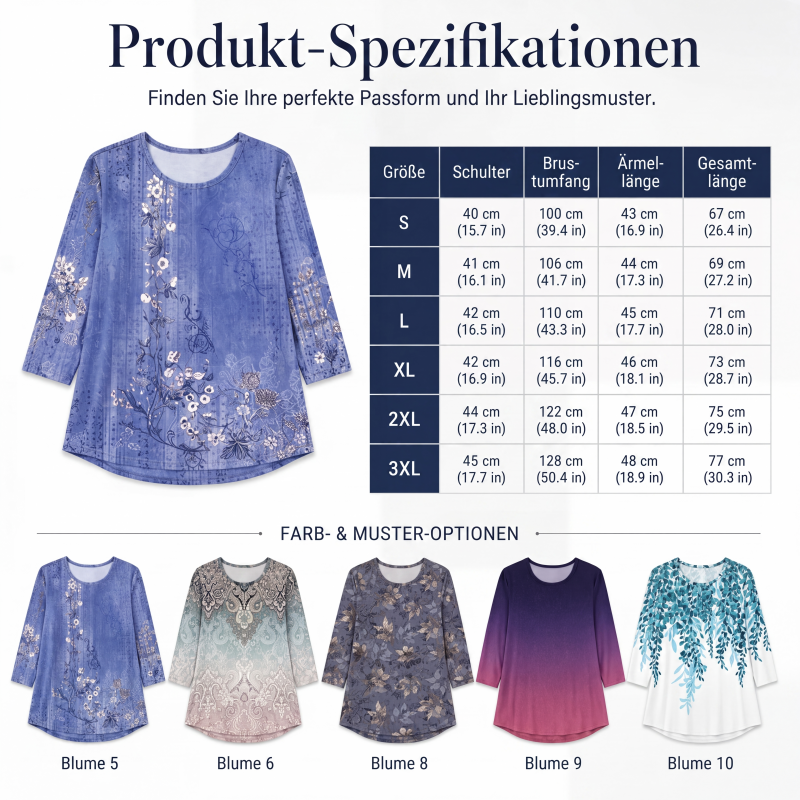 📢📢50%Rabatt!!!🎉✨Damen T-Shirt mit modischem Print & Rundhalsausschnitt
