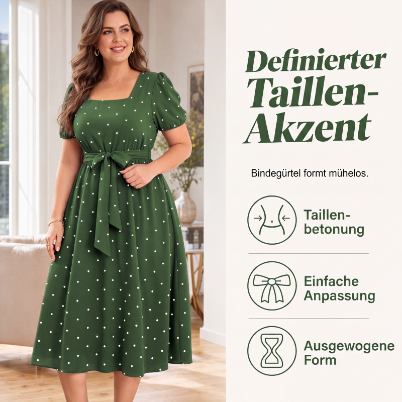 📢📢50%Rabatt!!!🎉✨Polka-Dot-Kleid für Damen in Übergröße
