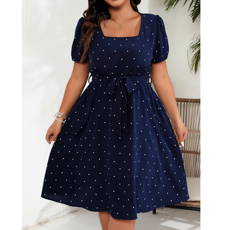 📢📢50%Rabatt!!!🎉✨Polka-Dot-Kleid für Damen in Übergröße