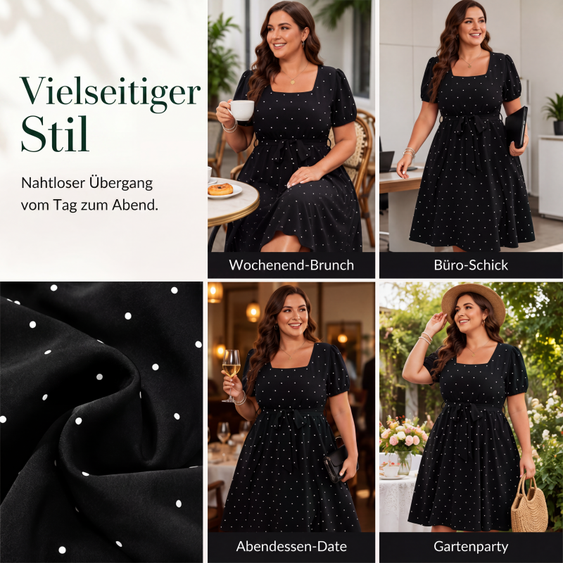 📢📢50%Rabatt!!!🎉✨Polka-Dot-Kleid für Damen in Übergröße