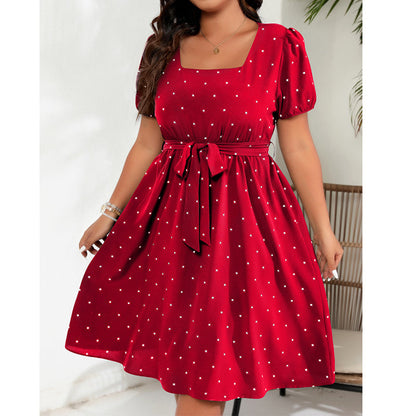 📢📢50%Rabatt!!!🎉✨Polka-Dot-Kleid für Damen in Übergröße