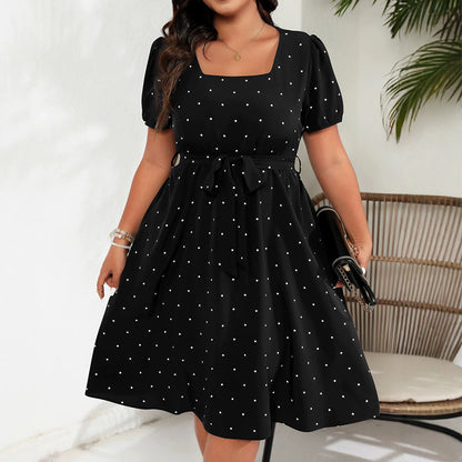 📢📢50%Rabatt!!!🎉✨Polka-Dot-Kleid für Damen in Übergröße