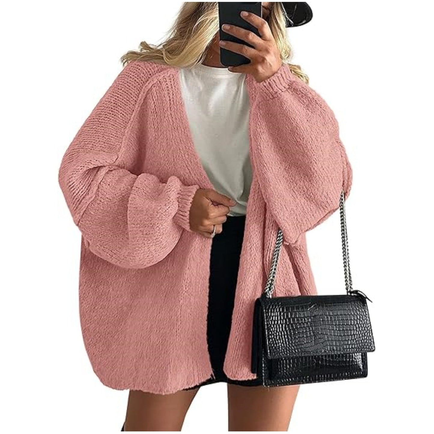 📣📣50%Rabatt!!!🎉✨Oversize-Strickjacke für Damen – Leichter Materialmix, bequemer Sitz & zeitloses Design – Ideal für Frühling, Herbst & entspannte Stunden