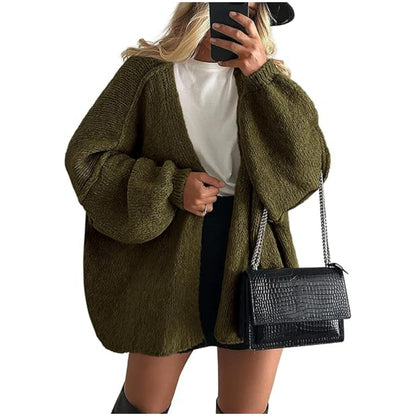 📣📣50%Rabatt!!!🎉✨Oversize-Strickjacke für Damen – Leichter Materialmix, bequemer Sitz & zeitloses Design – Ideal für Frühling, Herbst & entspannte Stunden