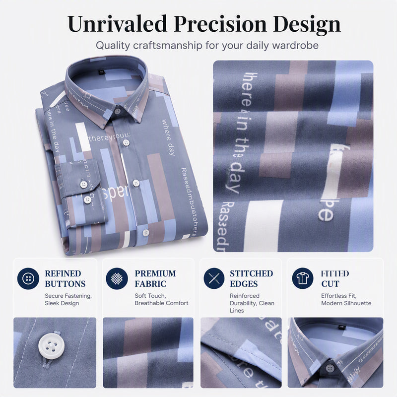 🧥 Geometrisches Print-Hemd – Hochwertiger Materialmix, lässiger Look & immer passend – Ein Must-have für deine Garderobe – Jetzt 50% Rabatt!