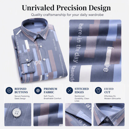 🧥 Geometrisches Print-Hemd – Hochwertiger Materialmix, lässiger Look & immer passend – Ein Must-have für deine Garderobe – Jetzt 50% Rabatt!