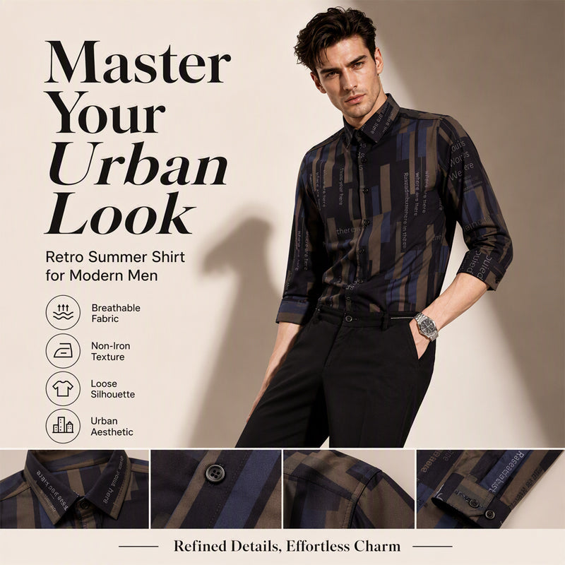 🧥 Geometrisches Print-Hemd – Hochwertiger Materialmix, lässiger Look & immer passend – Ein Must-have für deine Garderobe – Jetzt 50% Rabatt!