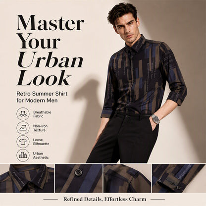 🧥 Geometrisches Print-Hemd – Hochwertiger Materialmix, lässiger Look & immer passend – Ein Must-have für deine Garderobe – Jetzt 50% Rabatt!
