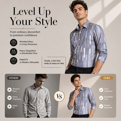 🧥 Geometrisches Print-Hemd – Hochwertiger Materialmix, lässiger Look & immer passend – Ein Must-have für deine Garderobe – Jetzt 50% Rabatt!