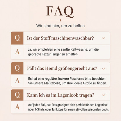 📢📢50%Rabatt!!!🎉✨Strukturiertes Langarm-Hemd für Damen mit Knopfleiste