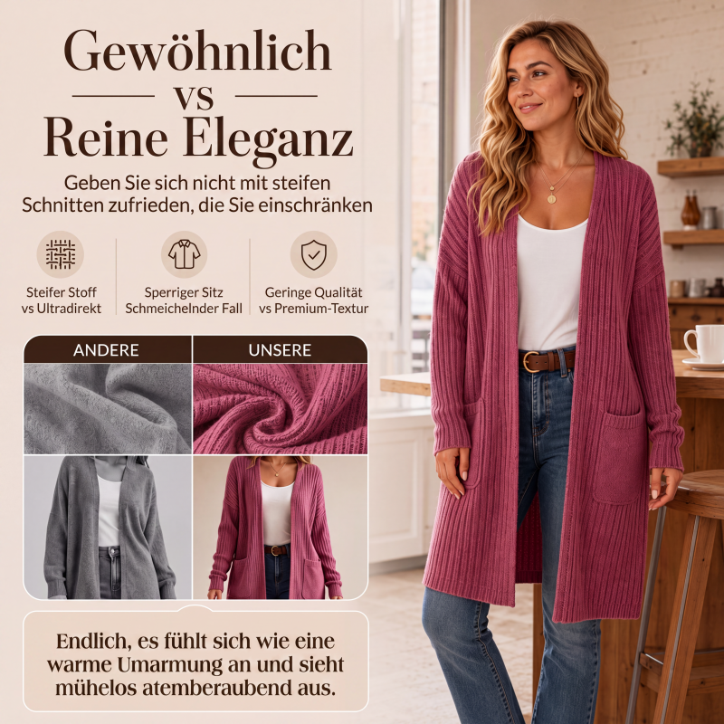 📢📢50%Rabatt!!!🎉✨Gerippte Strickjacke für Damen