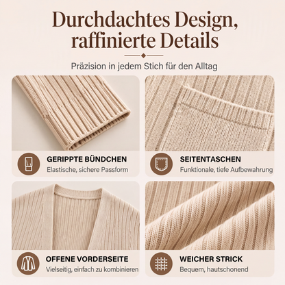 📢📢50%Rabatt!!!🎉✨Gerippte Strickjacke für Damen