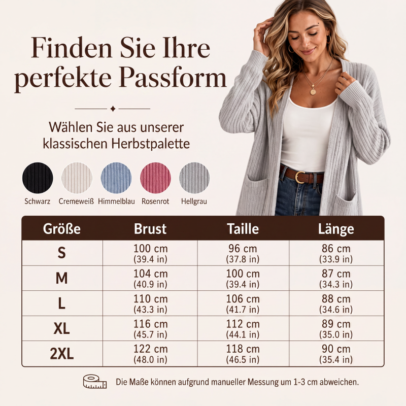 📢📢50%Rabatt!!!🎉✨Gerippte Strickjacke für Damen