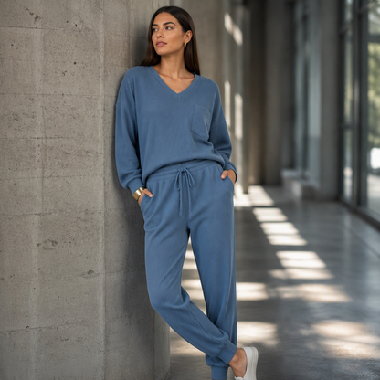 📢📢50%Rabatt!!!🎉✨Langarm-Oberteil & Jogger-Loungewear-Set für Damen