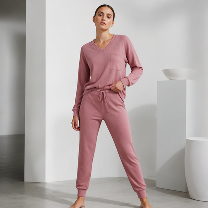 📢📢50%Rabatt!!!🎉✨Langarm-Oberteil & Jogger-Loungewear-Set für Damen