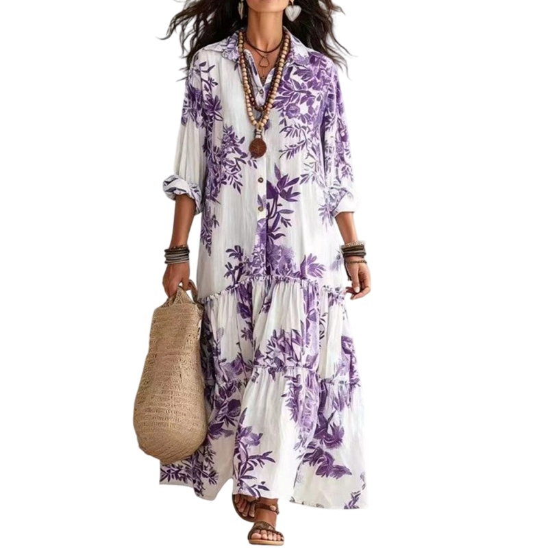 📣📣50%Rabatt!!!🎉✨Maxikleid mit Blumenprint – Leichter Stoff, bequemer Sitz & vielseitig kombinierbar – Ideal für Frühling, Sommer & entspannte Stunden versandfrei