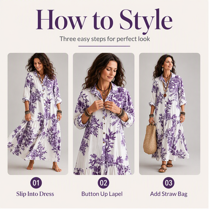 📣📣50%Rabatt!!!🎉✨Maxikleid mit Blumenprint – Leichter Stoff, bequemer Sitz & vielseitig kombinierbar – Ideal für Frühling, Sommer & entspannte Stunden versandfrei