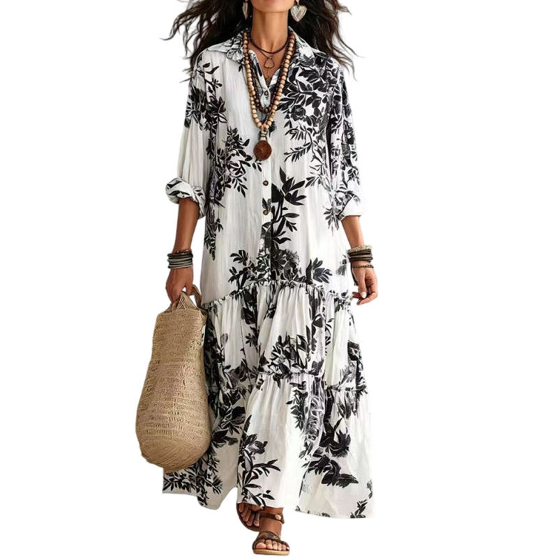 📣📣50%Rabatt!!!🎉✨Maxikleid mit Blumenprint – Leichter Stoff, bequemer Sitz & vielseitig kombinierbar – Ideal für Frühling, Sommer & entspannte Stunden versandfrei