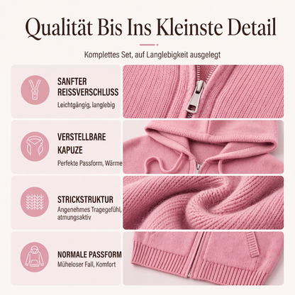 📢📢50%Rabatt!!!🎉✨Lockere Damen-Strickjacke mit Kapuze