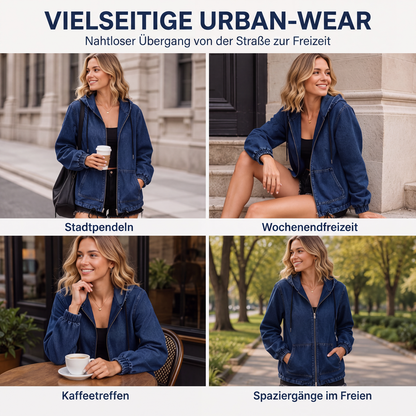 📢📢50%Rabatt!!!🎉✨Legere Kapuzenjacke mit Reißverschluss für Damen