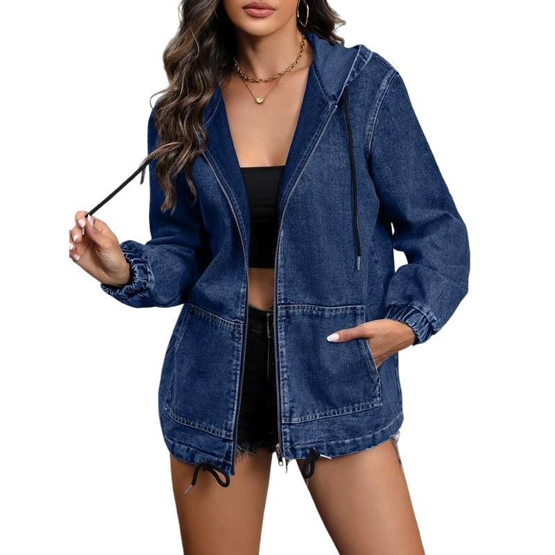📢📢50%Rabatt!!!🎉✨Legere Kapuzenjacke mit Reißverschluss für Damen