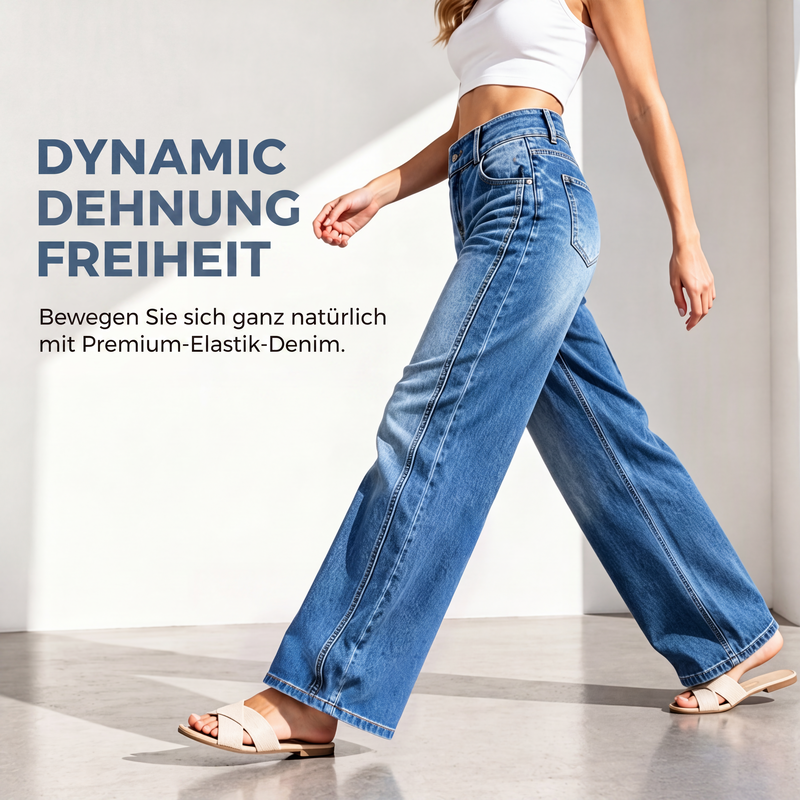 🏷️🎉Herbst Sale – 50 % Rabatt！👖Weite Stretchjeans für Damen